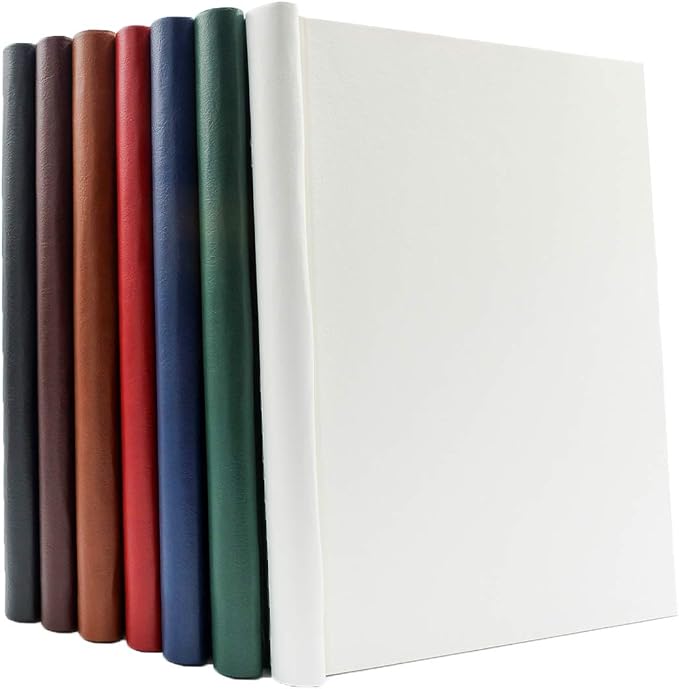 Faux Leather Springback Thesis Binder - Blue, 1" Spine, by Bindertek | 150 Sheet Capacity, High-Tension Spring Clamp Style, Perfect for Thesis Work, Legal Documents, Menus, Portfolios, Photography