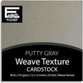 Putty Gray—12x12 Textured Cardstock | 80lb Textured Gray Scrapbook Paper | Premium Cardstock for Cricut Cutting | 25 Sheets