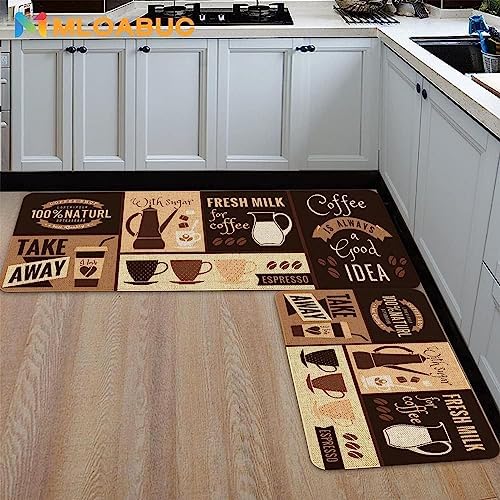 Kitchen Rugs and Mats Set of 2,Floor Mats for Home Kitchen Decor Mat