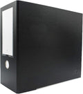 3-Ring Premium High-Capacity Binder - Black, 5.5" Spine, by Bindertek | 900 Sheet Capacity, 4" D-Rings, Linen-Textured Covers, Steel Reinforced Edges, Spine Label Included