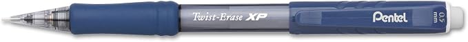 Pentel Twist Erase EXPRESS Automatic Pencil, 0.5mm Lead Size, Blue Barrel, Box of 12 (QE415C)