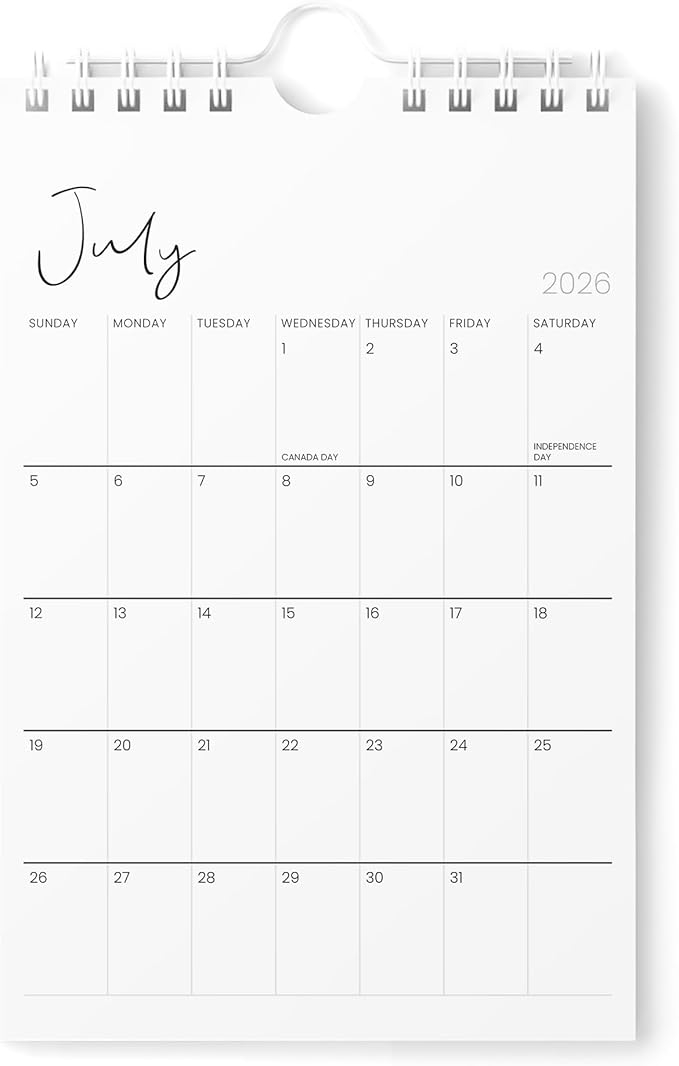 Karto Small Wall Calendar 2026-2027 6x9 in - Cursive | July 2026 to December 2027, Vertical, Boosts Productivity, Easy Monthly Planning