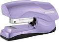 Bostitch Heavy Duty Compact Stapler, 40-Sheet Capacity, No-Jam Technology, Flat Clinch Design, Half-Strip Desktop Stapler, Purple