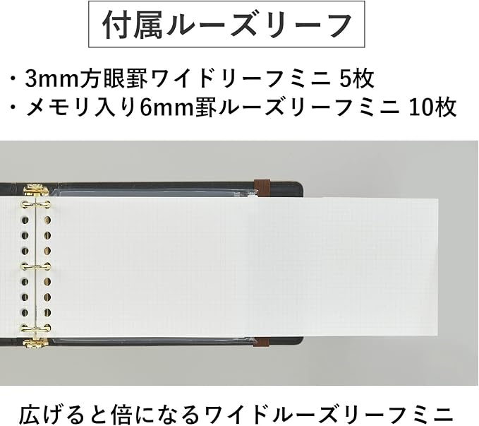 Maruman FM71-02 Loose Leaf Binder, Mini Size, Giulis 3 Holes, Blue