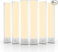 6 Pack Under Cabinet Lighting, 32 LED Motion Sensor Light Indoor Rechargeable Magnetic Closet Lights Battery Operated, Under Counter Lights for Kitchen, Wardrobe, Hallway, Stairs Warm White Light