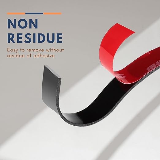 3M Double Sided Mounting Tape 5925 VHB Black Foam Tape High Bond Waterproof Heavy Duty Strong Adhesive Tape Thick 0.025 in Fastener Replace Décor Frame Logos