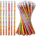 Happy Birthday Pencils Wooden Pencil Birthday Party Pencil with Top Erasers Birthday Party Supplies Favors, 6 Style(48)