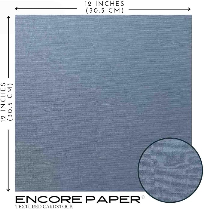 LAGUNA BEACH—12x12 Textured Cardstock | 80lb Textured Blue Scrapbook Paper | Premium Cardstock for Cricut Cutting | 25 Sheets