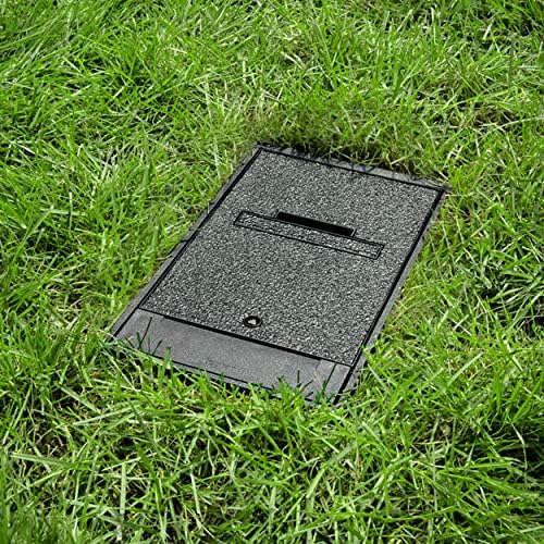 Legrand Wiremold XB814C520BK 2-Gang Outdoor Weatherproof Ground Box Assembly, 20 Amp Duplex Receptacles, Black (1 Pack)