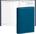 Quo Vadis 2026 Minister - Weekly/Monthly Planner - 12 Months, Jan. to Dec. - 6 1/4 x 9 3/8" - Smooth Faux Leather Soho Steel Blue Cover- Time Management Appointment Organizer