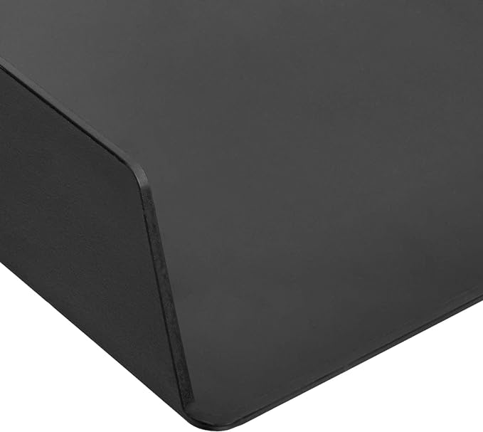 Amazon Basics Rectangular Plastic Desk Organizer, Letter Size Tray, 4-Pack, 9.7 x 2.2 x 13 inches, Black