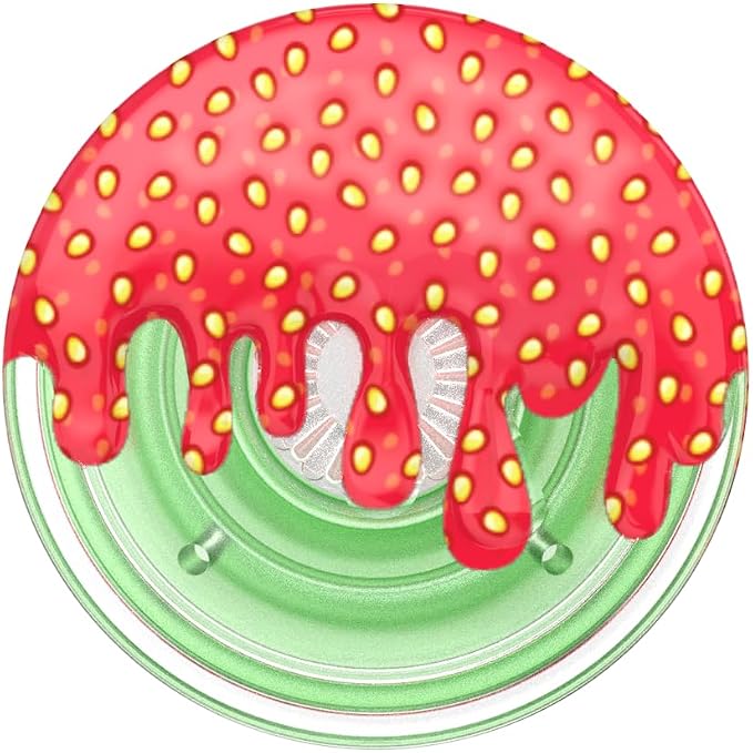 PopSockets Adhesive Phone Grip, Holder- Strawberry Drip | Secure Comfortable Hold, Anti-Drop, Kickstand, Strawberry, Fruit, Phone, Women