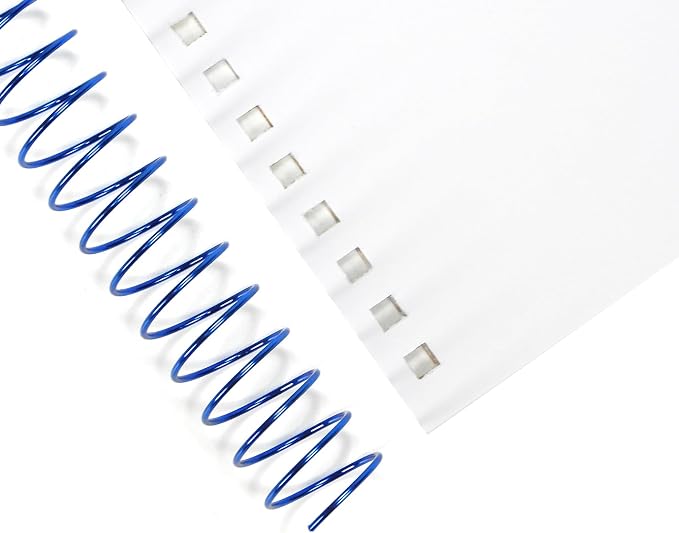 RAYSON 7.9mm Spiral Wire Coil Binding, 3:1 Pitch, 5/16" Metal Coils Spiral Binding 40 Sheets Capacity, Multicolor & Pack of 100