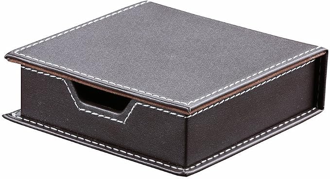 5PCS Desk Organizer and Accessories Set, Pu Leather Office Supplies with Multifunction Desktop Organizer Storage Box, Tissue Holder, Mouse Pad, Note Paper Holder, Pencil Holder for Desk Brown