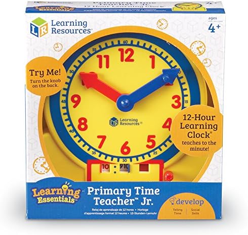 Learning Resources Primary Time Teacher Jr. 12 Hour Learning Clock