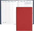 Quo Vadis 2026 Minister - Weekly/Monthly Planner - 12 Months, Jan. to Dec. - 6 1/4 x 9 3/8" - Grained Faux Leather Club Red Cover- Time Management Appointment Organizer