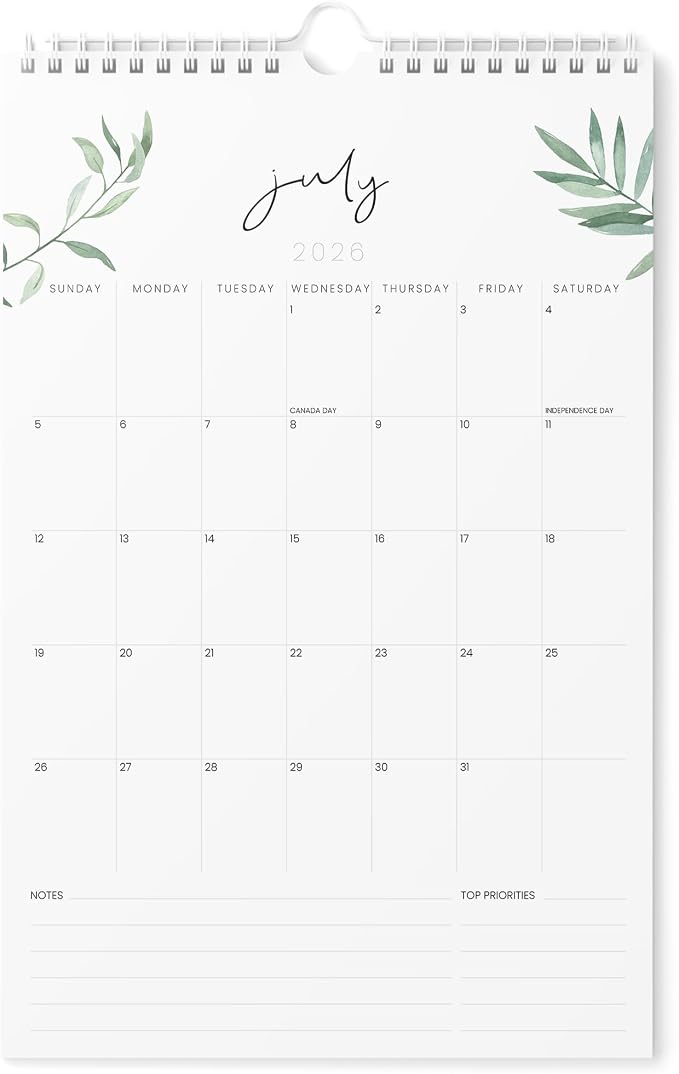 Karto Wall Calendar 2026-2027 11x17 in - Greenery