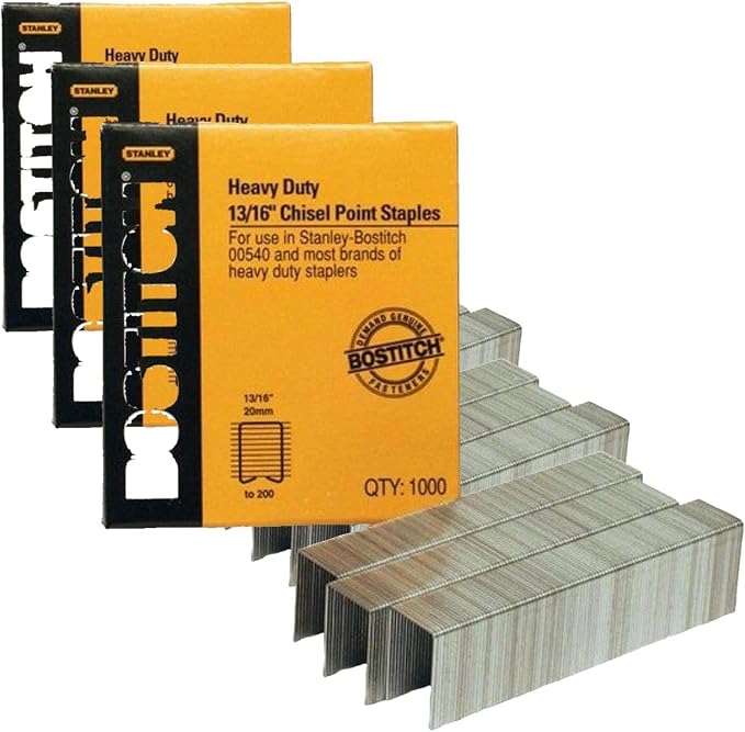 Heavy-Duty Staples, Use in 00540, 1/2" W, 13/16" L (Pack of 3)