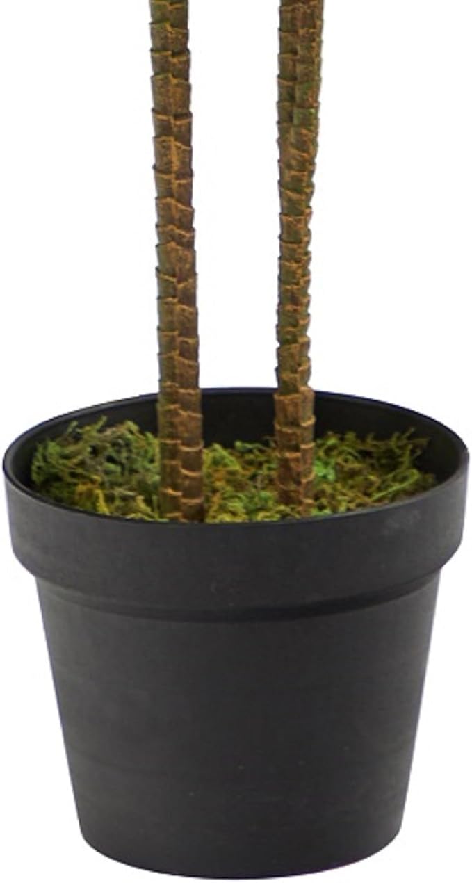 Nearly Natural 48 in Artificial Dracaena Real Touch Plant with Pot | Multi-Tonal Trunks, Large Indoor Silk Plant, Maintenance-Free, Living Room and Home Office Decor