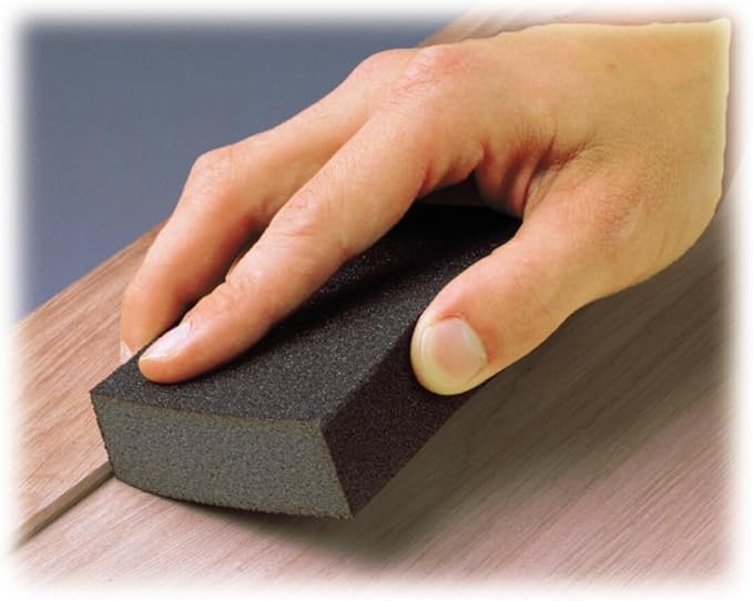 3M Sanding Sponge Block, 12-Pack, Medium Grits, 3-3/4 in x 2-5/8 in | Designed For Sanding Wood Paint Metal Plastic or Drywall Features 3M Abrasive Made with Durable Flexible Foam (CP002-12P)