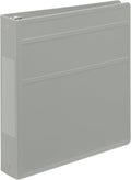 Carstens 1.5-Inch Heavy Duty 3-Ring Binder - Side Opening, Ash Gray, Durable Plastic, Precision No-Gap Rings, Waterproof Cover, No Pockets, Holds 250 Letter Sheets, BPA-Free, Made in USA (2020-3R)