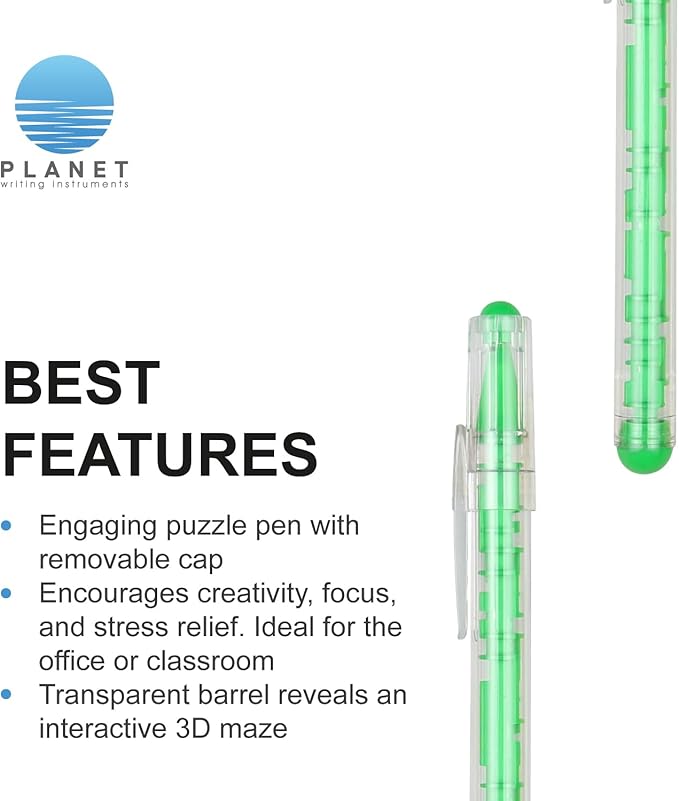 Custom Maze Ballpoint Pens – Personalized Puzzle Pens with Logo/Text – Promotional Pens for Events, Schools, Trade Shows – Fun Interactive Design (Red, 500 Count, Pack of 1)