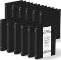 Henoyso 12 Pcs 0.5 Inch Mini 3 Ring Binders Fits 5.5" x 8.5" Paper, Holds(Capacity 140 Sheets), Plastic Flexible Three Round Rings Small Black A5 Binders Bulk for School, Office Use, Photo Album