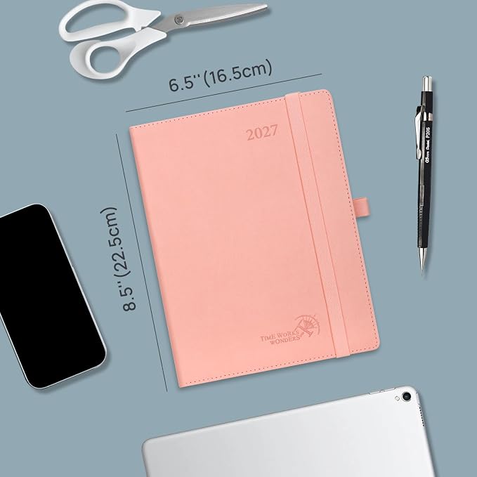 POPRUN 2027 Planner, 6.5" x 8.5", Daily Weekly and Monthly Appointment Book