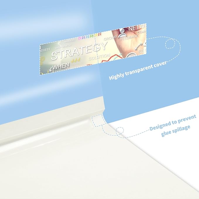 RAYSON TBC6-25-W Thermal Binding Covers, 1/4", PVC Transparent Front Cover and Glossy White Back Cover, Holds 55 Sheets, 25 Pack