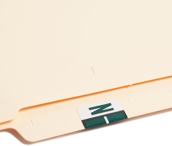 Smead BCCR Bar-Style Color-Coded Alphabetic Label, N, Label Roll, Dark Green, 500 Labels per Roll, (67084)