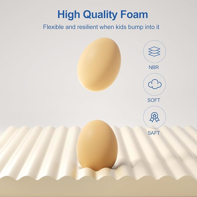 Edge Protector,Baby Proofing Baby Edge Protector Strip Safety,Soft Rubber Foam Padding,Edge Corner Guards Protector Corner Edge Bumpers for Furniture (Brown Purple, 6.56Ft x 3.15" W x 0.31" Th)