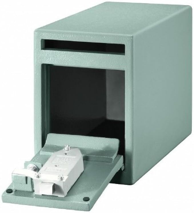 SentrySafe Depository Safe with Dual Key Lock, Steel Drop Slot Safe for Offices and Businesses, Stores Cash, Money, 0.23 Cubic Feet, 8.5 x 6 x 12.3 Inches, UC-025K