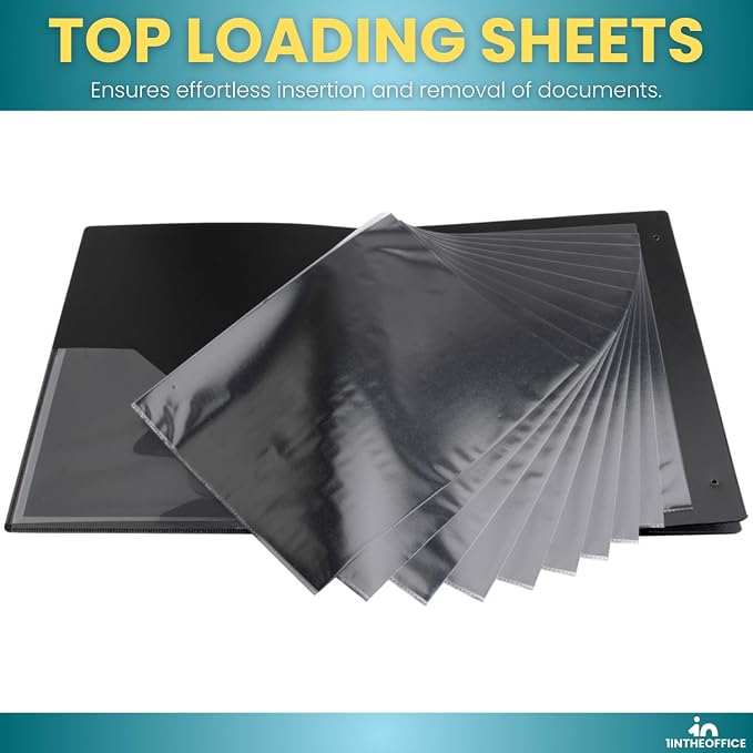 1InTheOffice Presentation Binder 8 1/2" x 11" Sheet Size, 2 Pack