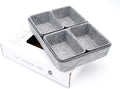 7pc Felt Desk Drawer Organizers Trays Gray Office Home Storage Bins
