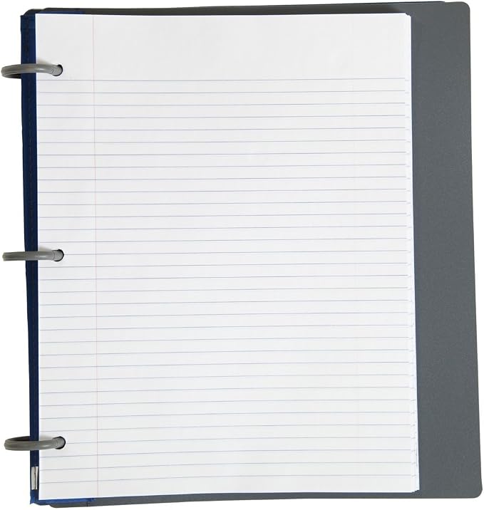 Five Star Flex Hybrid NoteBinder, 1 Inch Binder with Tabs, Notebook and 3 Ring Binder All-in-One, Blue (72411)