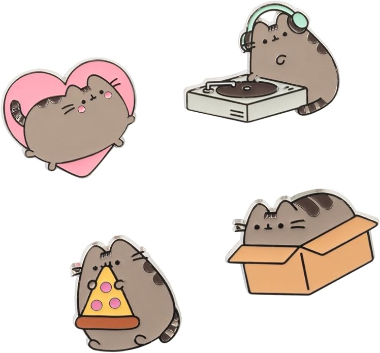 Grupo Erik Pusheen Enamel Pins Set of 4, Pusheen Stuff | Pusheen gifts, collectible pin set, Kawaii accessories