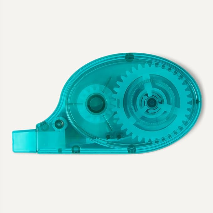Amazon Basics White-Out Correction Tape with Dispenser, 39.3ft, 10-Pack, Fast, Clean and Easy to Use Tear-Resistant Tape Office or School Supplies, Green, Orange, Purple, Red, Blue