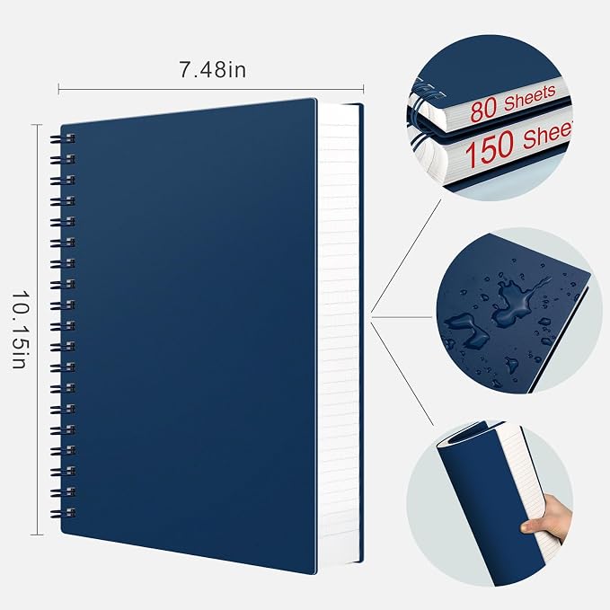 AHGXG Lined Journal Notebook, 300 Pages, B5 (7.48" × 10.15")