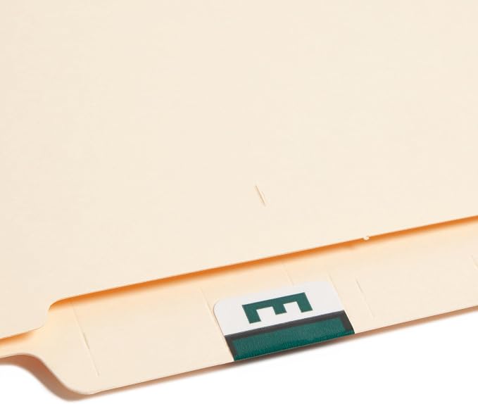 Smead BCCR Bar-Style Color-Coded Alphabetic Label, E, Label Roll, Dark Green, 500 Labels per Roll, (67075)