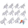 Colorations Set of 12 Decorate Your Own Fabric Plush Stuffed Puppy Dog, Arts & Crafts, Autograph, Signatures, Smooth, 4-1/4"H x 8-1/4"L each
