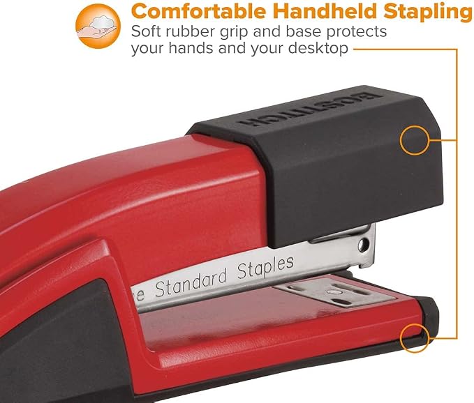 Bostitch Office Epic Metal 3 in 1 Stapler, 25 Sheet Capacity, Includes 210 Staples in Staple Storage Compartment & Integrated Remover, | Die-cast body opens 180 degrees for bulletin boards, with a temporary stapling option and a hidden slot for backup ...