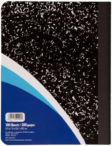 Mead Primary Composition Book, Primary Ruled Journal, Grades K-2, 7-1/2" x 9-3/4", 100 Sheets, Blue Marble (09902)