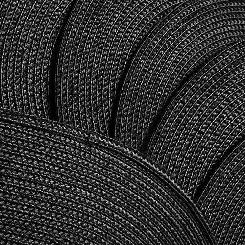 AHHFSMEI Placemats Set of 8 for Dining Table Washable Woven Non-Slip 18x12 inches Placemat Heat-Resistant Durable Table Mats for Dining Table Easy to Clean (Black, 8)