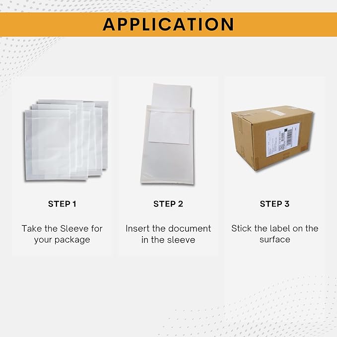 2000 Pack 6"x9" Shipping Label Sleeves – Clear Self-Adhesive Packing Slip Pouches, Waterproof Packing List Envelopes – Ideal for Shipping Documents, Mailing Labels, Invoices & Packing Slips