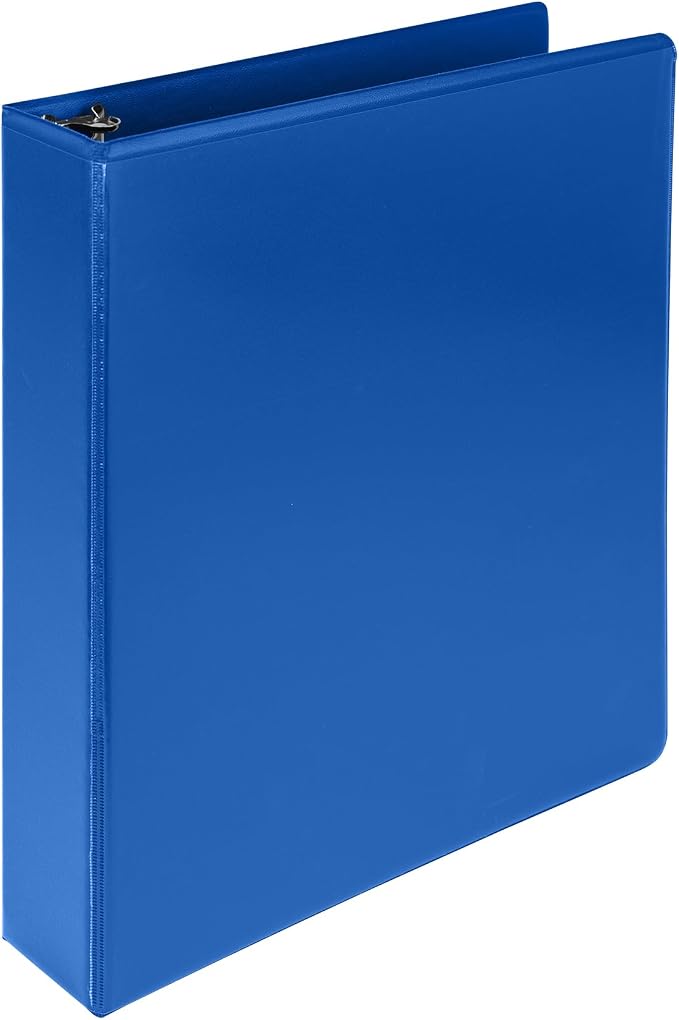 Samsill Durable 1.5 Inch Binder, D Ring Binder, 100% Recycled Chipboard, Blueberry