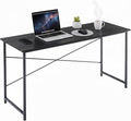 55 Inch Computer Desk, Writing Desk for Home Office Study Workspace | 265 lb Capacity, Reinforced X-Frame, Waterproof MDF Top, Scratch-Resistant Surface, Easy Assembly, Black