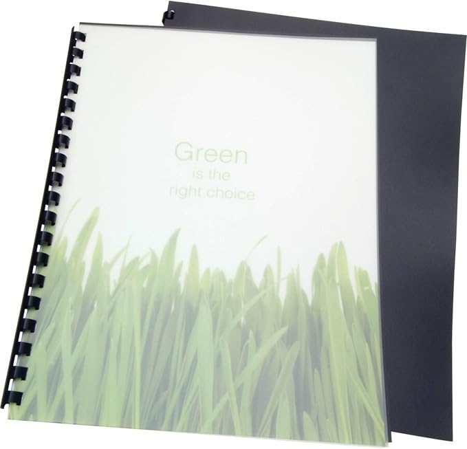 GBC Poly Binding Cover, 11"x8-1/2", 100% Recycled, Black, 25-Pack (25818)