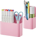 Marbrasse Magnetic Dry Erase Marker Holder,Pen and Eraser Holder for Whiteboard，Magnet Pencil Cup Utility Storage Organizer for Office, Refrigerator, Locker and Metal Cabinets (Pink)