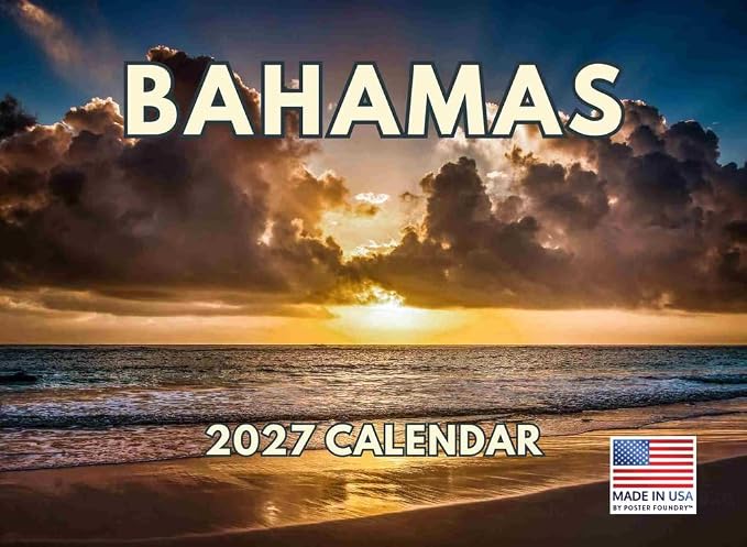 Bahamas Calendar 2027 Monthly Wall Calender 12 Month