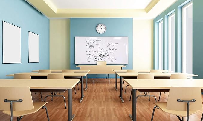 Ghent 4 x 8 Porcelain Magnetic Whiteboard, Aluminum Frame, 1 Marker, 1 Eraser, Made in the USA (M1-4-4 )